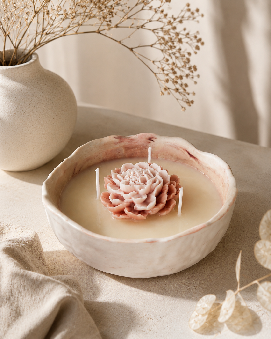 Vela Jazmín · Diseño Rosa